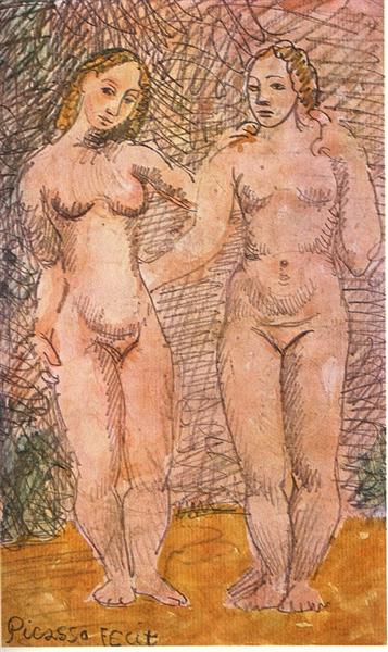 Picasso Two Female Nude Women Deux Femmes Nues Expressionism